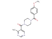 5-{[4-(4-methoxybenzoyl)-1-piperazinyl]carbonyl}-4-methylpyrimidine