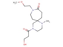 4-(3-hydroxypropanoyl)-9-(2-methoxyethyl)-1-methyl-1,4,9-triazaspiro[5.6]dodecan-10-one