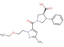 (3S*,4R*)-1-{[1-(2-ethoxyethyl)-3-methyl-1H-pyrazol-5-yl]carbonyl}-4-phenylpyrrolidine-3-carboxylic acid