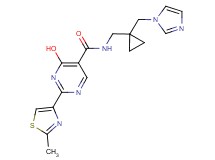 4-hydroxy-N-{[1-(1H-imidazol-1-ylmethyl)cyclopropyl]methyl}-2-(2-methyl-1,3-thiazol-4-yl)pyrimidine-5-carboxamide