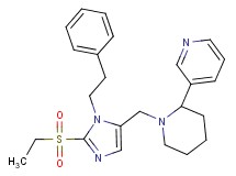 3-(1-{[2-(ethylsulfonyl)-1-(2-phenylethyl)-1H-imidazol-5-yl]methyl}-2-piperidinyl)pyridine
