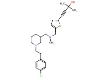 4-(5-{[({1-[2-(4-chlorophenyl)ethyl]-3-piperidinyl}methyl)(methyl)amino]methyl}-2-thienyl)-2-methyl-3-butyn-2-ol