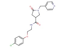 N-[2-(4-chlorophenoxy)ethyl]-5-oxo-1-(4-pyridinylmethyl)-3-pyrrolidinecarboxamide
