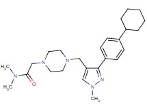 2-(4-{[3-(4-cyclohexylphenyl)-1-methyl-1H-pyrazol-4-yl]methyl}-1-piperazinyl)-N,N-dimethylacetamide