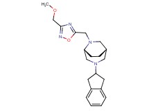 (1S*,5R*)-3-(2,3-dihydro-1H-inden-2-yl)-6-{[3-(methoxymethyl)-1,2,4-oxadiazol-5-yl]methyl}-3,6-diazabicyclo[3.2.2]nonane