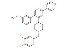 4-[1-(3,4-difluorobenzyl)-4-piperidinyl]-5-(3-methoxyphenyl)-2-(4-pyridinyl)pyrimidine