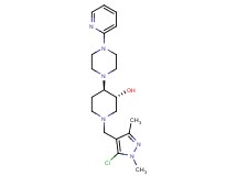 (3R*,4R*)-1-[(5-chloro-1,3-dimethyl-1H-pyrazol-4-yl)methyl]-4-[4-(2-pyridinyl)-1-piperazinyl]-3-piperidinol