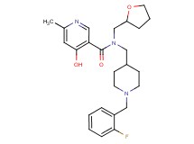 N-{[1-(2-fluorobenzyl)-4-piperidinyl]methyl}-4-hydroxy-6-methyl-N-(tetrahydro-2-furanylmethyl)nicotinamide
