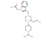 2-(3-{[3-(2-hydroxyethyl)-4-(1-isopropyl-4-piperidinyl)-1-piperazinyl]methyl}-1H-indol-1-yl)acetamide