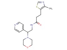 3-(4-methyl-1,3-thiazol-5-yl)-N-[2-(4-morpholinyl)-2-(4-pyridinyl)ethyl]propanamide