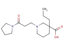 1-[3-oxo-3-(1-pyrrolidinyl)propyl]-3-propyl-3-piperidinecarboxylic acid
