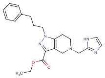ethyl 5-(1H-imidazol-2-ylmethyl)-1-(3-phenylpropyl)-4,5,6,7-tetrahydro-1H-pyrazolo[4,3-c]pyridine-3-carboxylate