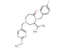 4-(4-fluorobenzyl)-3-isopropyl-1-[(2-methoxy-5-pyrimidinyl)methyl]-1,4-diazepan-5-one
