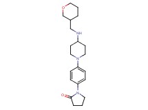 1-(4-{4-[(tetrahydro-2H-pyran-3-ylmethyl)amino]-1-piperidinyl}phenyl)-2-pyrrolidinone