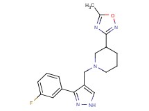1-{[3-(3-fluorophenyl)-1H-pyrazol-4-yl]methyl}-3-(5-methyl-1,2,4-oxadiazol-3-yl)piperidine