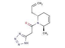 (2R*,6R*)-2-allyl-6-methyl-1-(1H-tetrazol-5-ylacetyl)-1,2,3,6-tetrahydropyridine