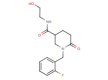 1-(2-fluorobenzyl)-N-(2-hydroxyethyl)-6-oxo-3-piperidinecarboxamide