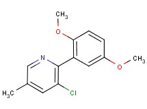 3-chloro-2-(2,5-dimethoxyphenyl)-5-methylpyridine