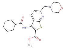 methyl 3-[(cyclohexylcarbonyl)amino]-6-(4-morpholinylmethyl)thieno[2,3-b]pyridine-2-carboxylate