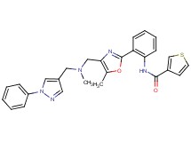 N-{2-[5-methyl-4-({methyl[(1-phenyl-1H-pyrazol-4-yl)methyl]amino}methyl)-1,3-oxazol-2-yl]phenyl}-3-thiophenecarboxamide