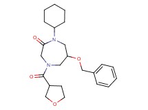 6-(benzyloxy)-1-cyclohexyl-4-(tetrahydro-3-furanylcarbonyl)-1,4-diazepan-2-one
