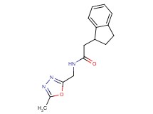 2-(2,3-dihydro-1H-inden-1-yl)-N-[(5-methyl-1,3,4-oxadiazol-2-yl)methyl]acetamide
