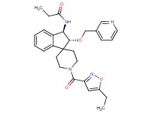 N-[(2R*,3R*)-1'-[(5-ethyl-3-isoxazolyl)carbonyl]-2-(3-pyridinylmethoxy)-2,3-dihydrospiro[indene-1,4'-piperidin]-3-yl]propanamide