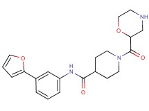 N-[3-(2-furyl)phenyl]-1-(2-morpholinylcarbonyl)-4-piperidinecarboxamide hydrochloride