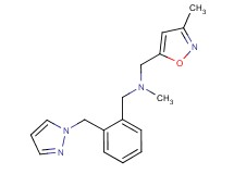 N-methyl-1-(3-methylisoxazol-5-yl)-N-[2-(1H-pyrazol-1-ylmethyl)benzyl]methanamine