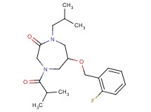 6-[(2-fluorobenzyl)oxy]-1-isobutyl-4-isobutyryl-1,4-diazepan-2-one