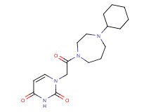 1-[2-(4-cyclohexyl-1,4-diazepan-1-yl)-2-oxoethyl]-2,4(1H,3H)-pyrimidinedione
