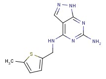 N~4~-[(5-methyl-2-thienyl)methyl]-1H-pyrazolo[3,4-d]pyrimidine-4,6-diamine