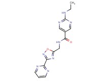 2-(ethylamino)-N-{[3-(2-pyrimidinyl)-1,2,4-oxadiazol-5-yl]methyl}-5-pyrimidinecarboxamide