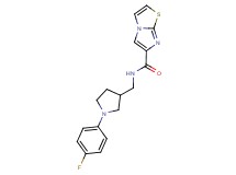 N-{[1-(4-fluorophenyl)-3-pyrrolidinyl]methyl}imidazo[2,1-b][1,3]thiazole-6-carboxamide