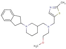 N-{[1-(2,3-dihydro-1H-inden-2-yl)-3-piperidinyl]methyl}-2-methoxy-N-[(2-methyl-1,3-thiazol-5-yl)methyl]ethanamine