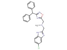 1-(5-chloro-1H-benzimidazol-2-yl)-N-{[3-(diphenylmethyl)-1,2,4-oxadiazol-5-yl]methyl}-N-methylmethanamine