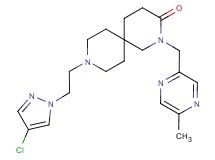 9-[2-(4-chloro-1H-pyrazol-1-yl)ethyl]-2-[(5-methylpyrazin-2-yl)methyl]-2,9-diazaspiro[5.5]undecan-3-one