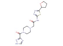 N-[5-(tetrahydrofuran-2-yl)-1,3,4-thiadiazol-2-yl]-2-[4-(1H-1,2,4-triazol-3-ylcarbonyl)piperazin-1-yl]acetamide