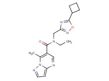 N-[(5-cyclobutyl-1,2,4-oxadiazol-3-yl)methyl]-N-ethyl-7-methylpyrazolo[1,5-a]pyrimidine-6-carboxamide