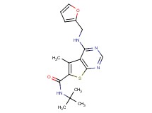 N-(tert-butyl)-4-[(2-furylmethyl)amino]-5-methylthieno[2,3-d]pyrimidine-6-carboxamide