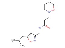 N-[(5-isobutylisoxazol-3-yl)methyl]-3-(1,2-oxazinan-2-yl)propanamide