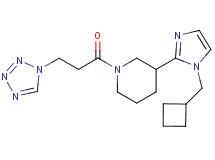 3-[1-(cyclobutylmethyl)-1H-imidazol-2-yl]-1-[3-(1H-tetrazol-1-yl)propanoyl]piperidine