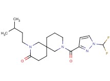 8-{[1-(difluoromethyl)-1H-pyrazol-3-yl]carbonyl}-2-(3-methylbutyl)-2,8-diazaspiro[5.5]undecan-3-one