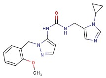 N-[(1-cyclopropyl-1H-imidazol-5-yl)methyl]-N'-[1-(2-methoxybenzyl)-1H-pyrazol-5-yl]urea