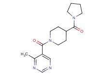4-methyl-5-{[4-(1-pyrrolidinylcarbonyl)-1-piperidinyl]carbonyl}pyrimidine