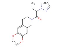 6,7-dimethoxy-2-[2-(1H-pyrazol-1-yl)butanoyl]-1,2,3,4-tetrahydroisoquinoline