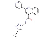 N-[(5-cyclopropyl-1H-pyrazol-3-yl)methyl]-2-(4-pyridinyl)-4-quinolinecarboxamide