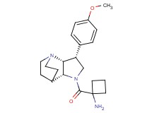 (1-{[(3R*,3aR*,7aR*)-3-(4-methoxyphenyl)hexahydro-4,7-ethanopyrrolo[3,2-b]pyridin-1(2H)-yl]carbonyl}cyclobutyl)amine