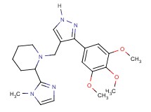 2-(1-methyl-1H-imidazol-2-yl)-1-{[3-(3,4,5-trimethoxyphenyl)-1H-pyrazol-4-yl]methyl}piperidine