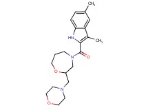 3,5-dimethyl-2-{[2-(4-morpholinylmethyl)-1,4-oxazepan-4-yl]carbonyl}-1H-indole